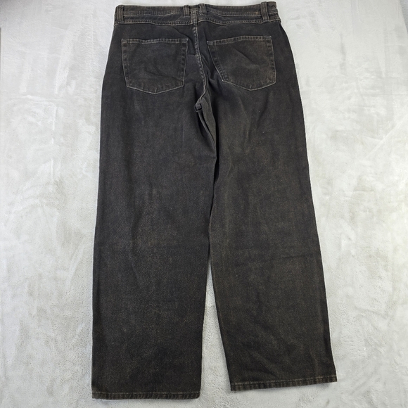 Empyre Baggy Jeans Mens 34x29  Brown Skater Grunge Wide Leg Y2k Style - Picture 1 of 10